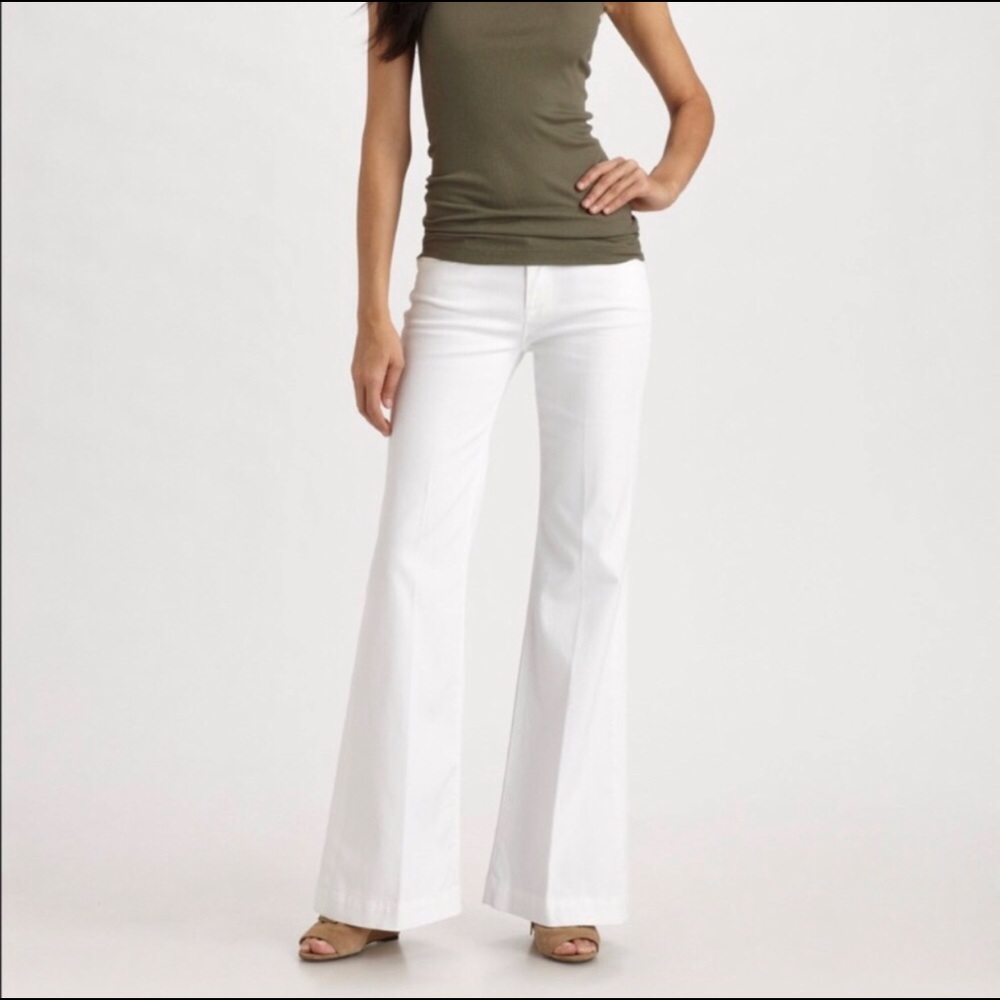 7FAM | Ginger White Flare Jeans